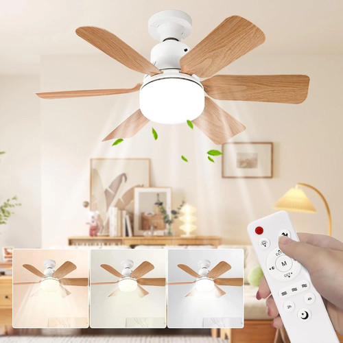 Ventilateur plafond bois led - plafond,