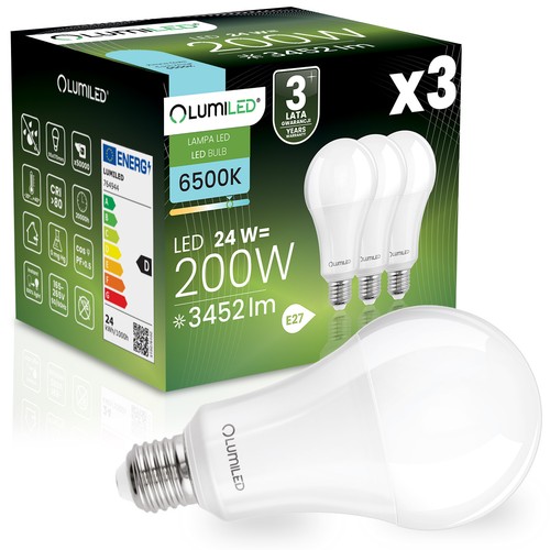 Led lampe e27 a95 - 3x, 24w